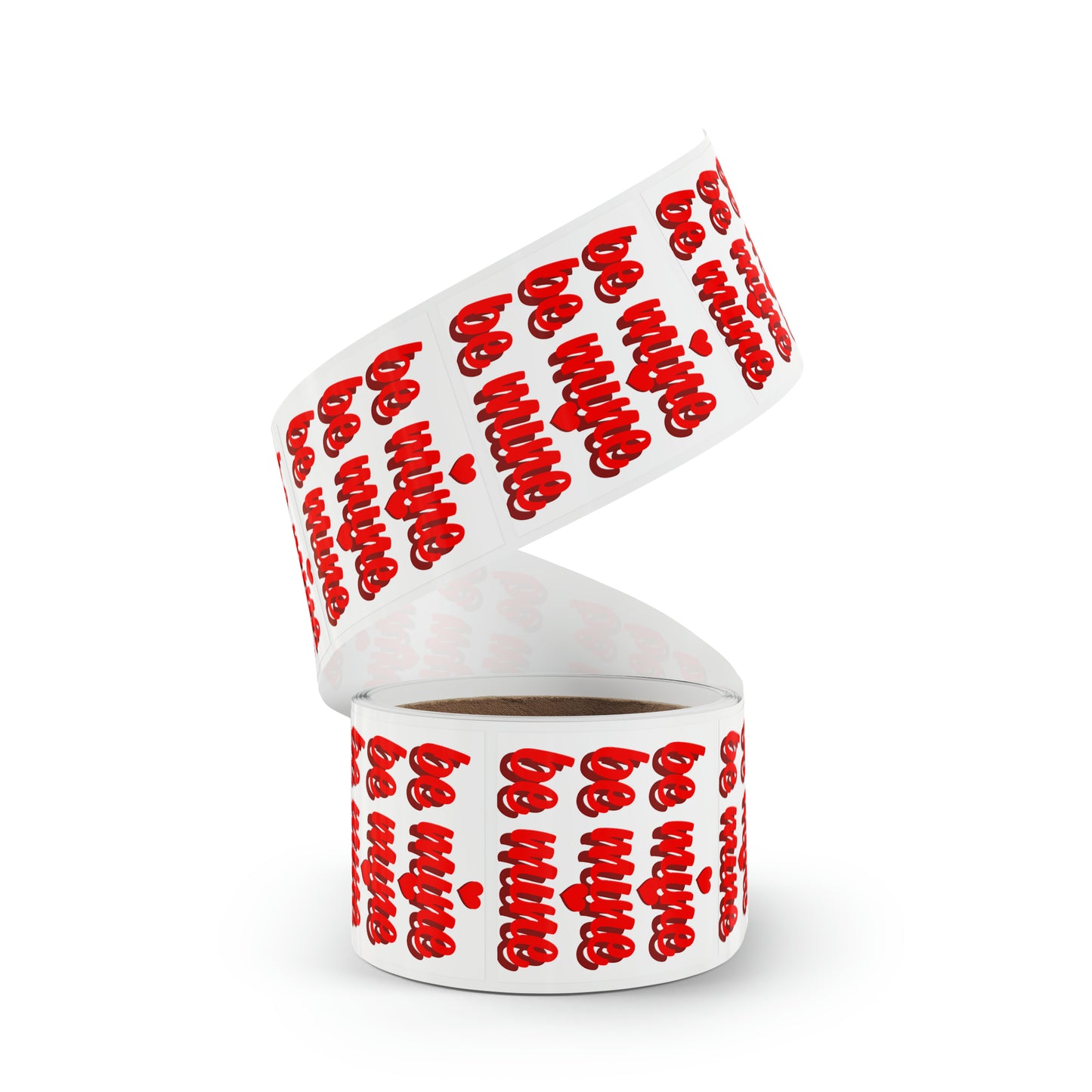 Valentine's day Be mine Square Sticker Label Roll