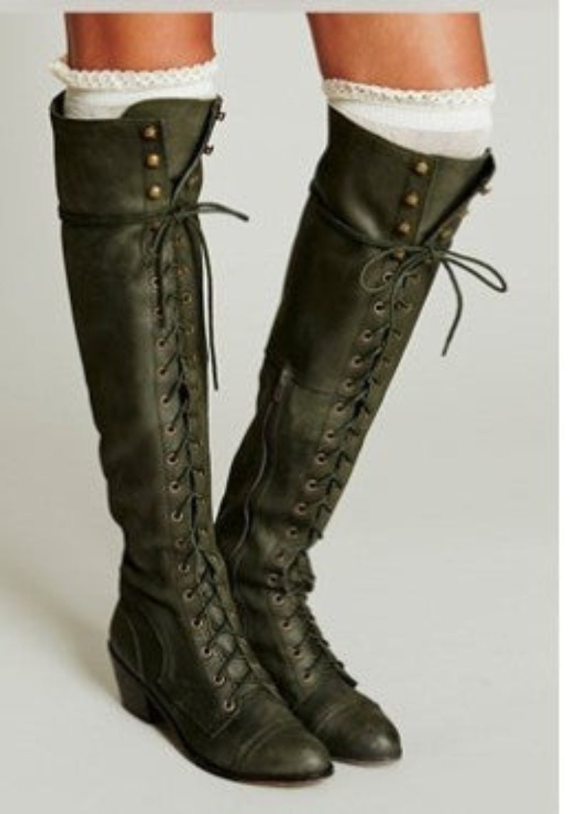 Women’s Round Toe Over-the-Knee Tall Winter Boots