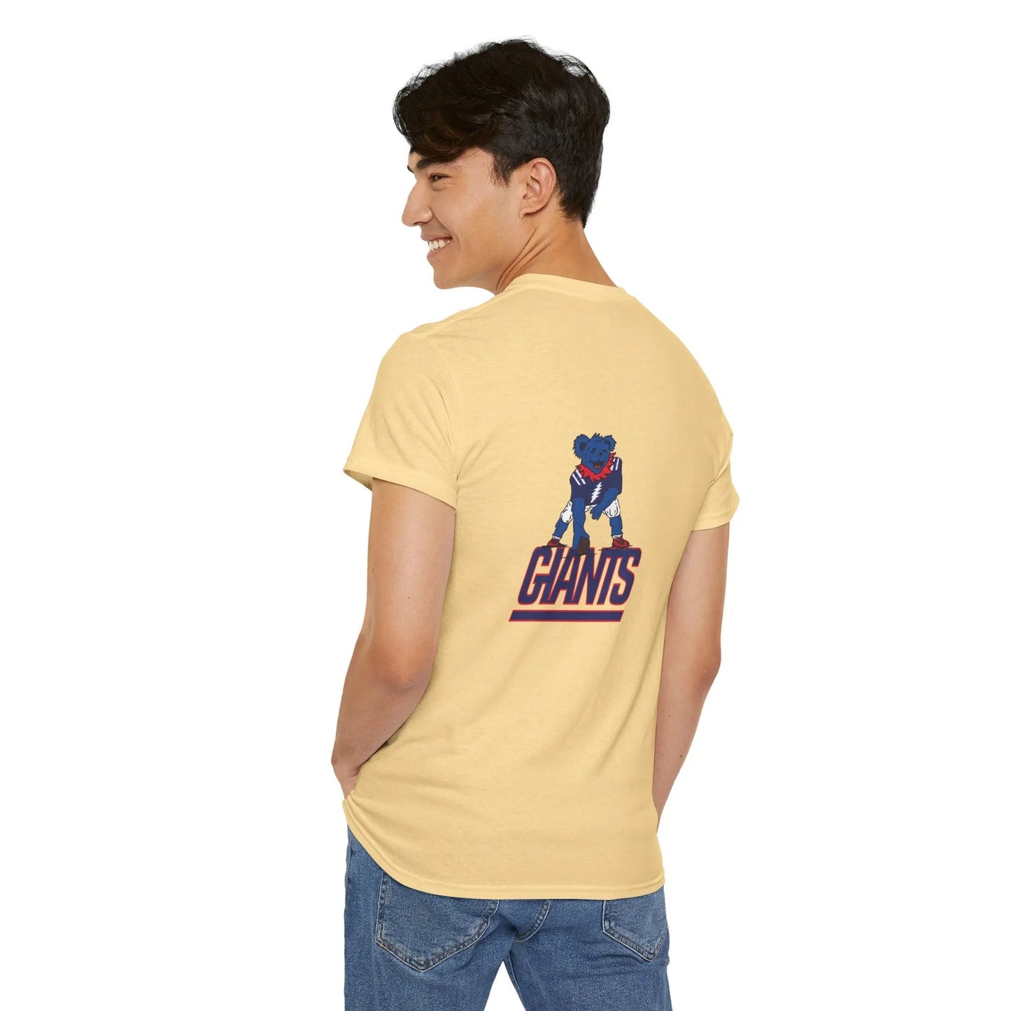 New York Giants Grateful Dead Dancing Bear Two-Sided T-Shirt The Gridiron Collection