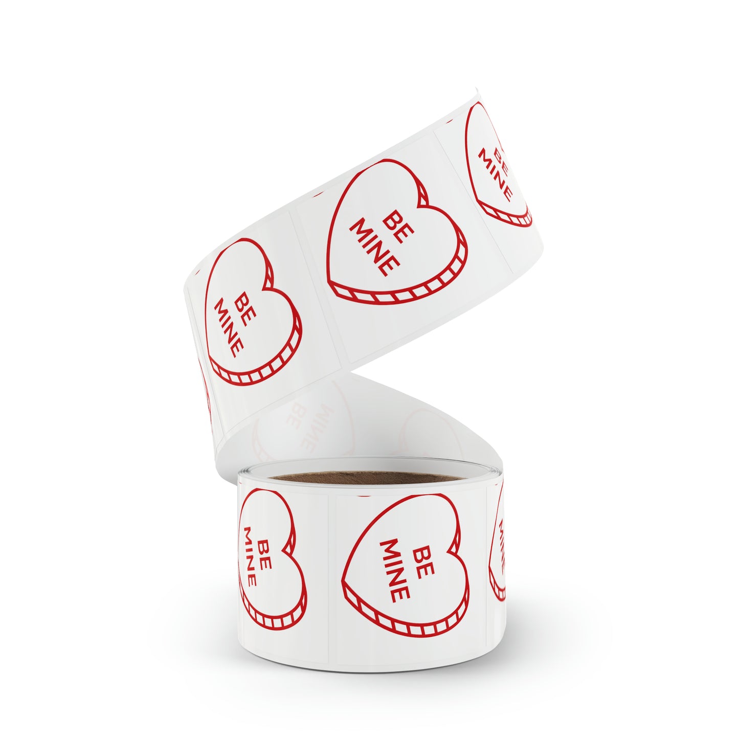Valentine's day Be mine heart Square Sticker Label Roll