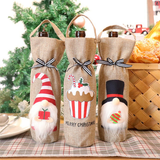 Portable Wine Bottle Bag Christmas Decoration Supplies Bottle Cover