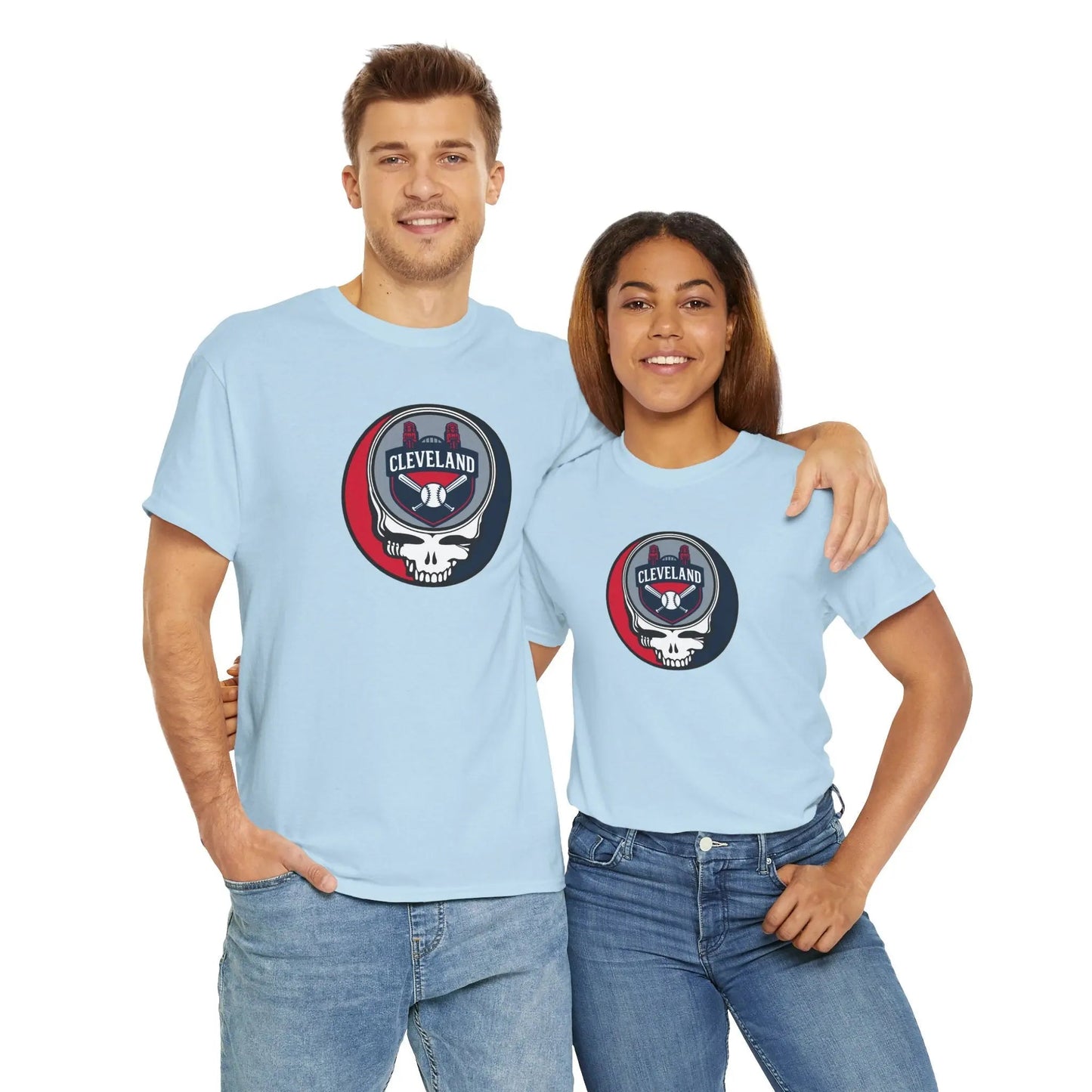Grateful Dead Steal Your Face T-Shirt Cleveland Guardians Baseball Edition