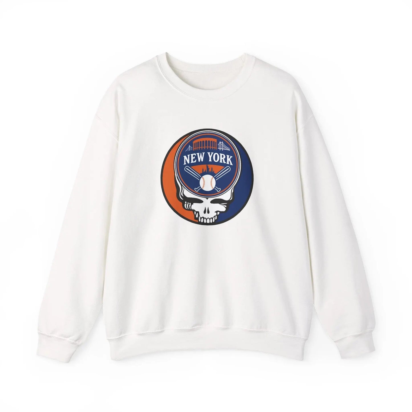 Grateful Dead Stealie Crewneck Sweatshirt Unisex Heavy Blend MLB The Ballpark Collection