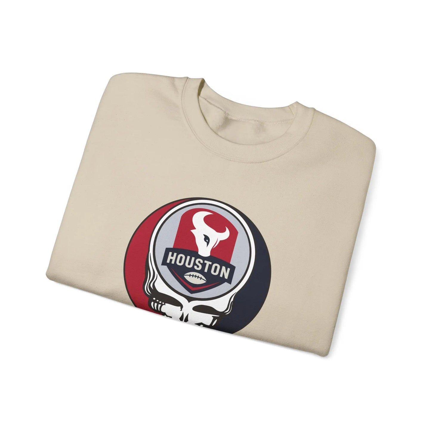 Grateful Dead Stealie Crewneck Sweatshirt Unisex Heavy Blend Houston Texans NFL
