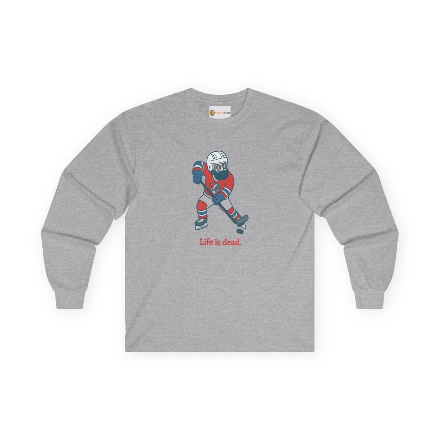 Grateful Dead Eco-Friendly Ultra-Cotton Long Sleeve Tee Life is Dead Slapshot Jerry