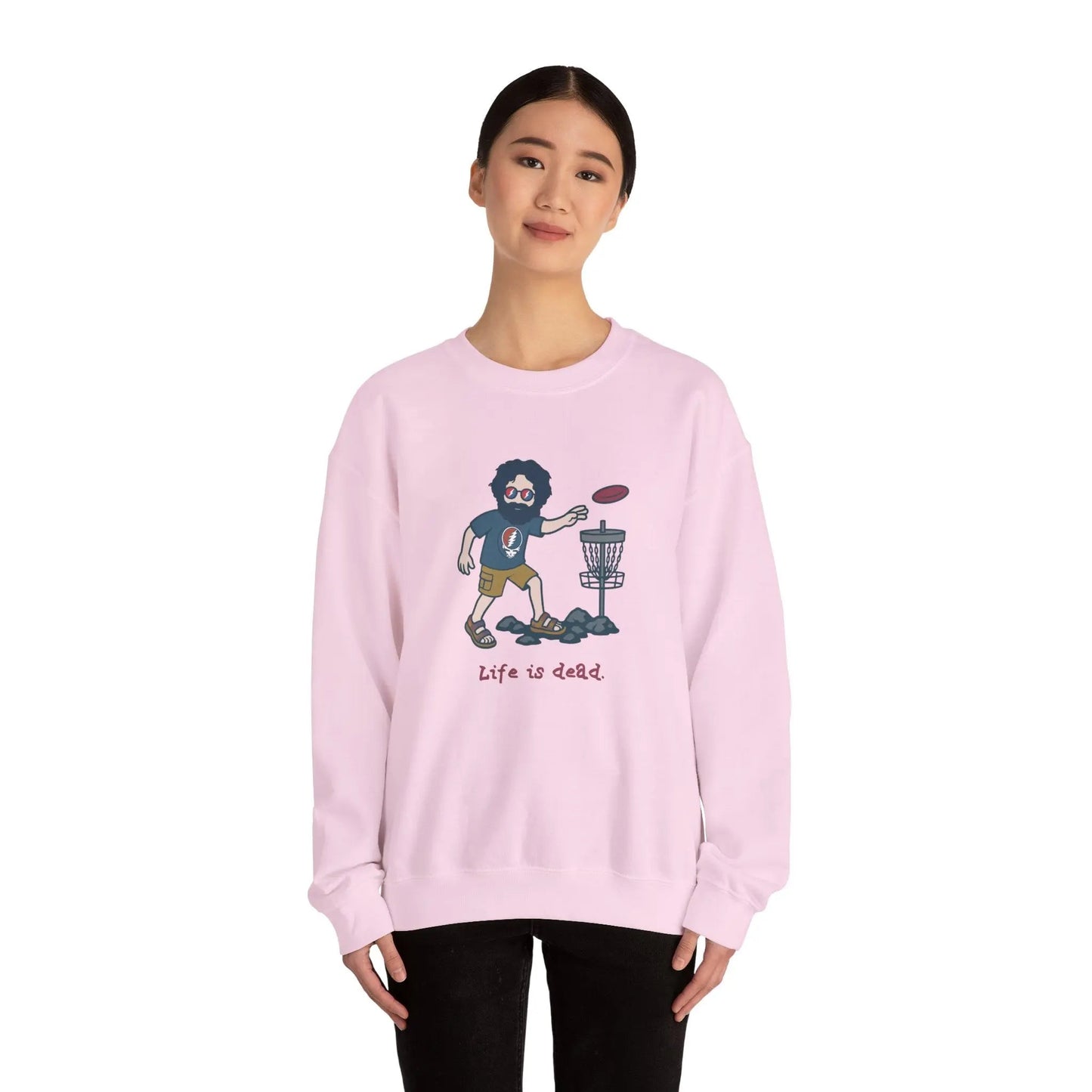 Disc Golfin' Jerry Life is dead Crewneck Sweatshirt