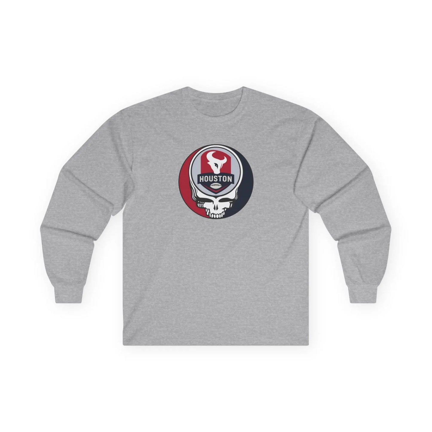 Grateful Dead Ultra-Cotton Long Sleeve Tee Houston Edition The Gridiron Collection