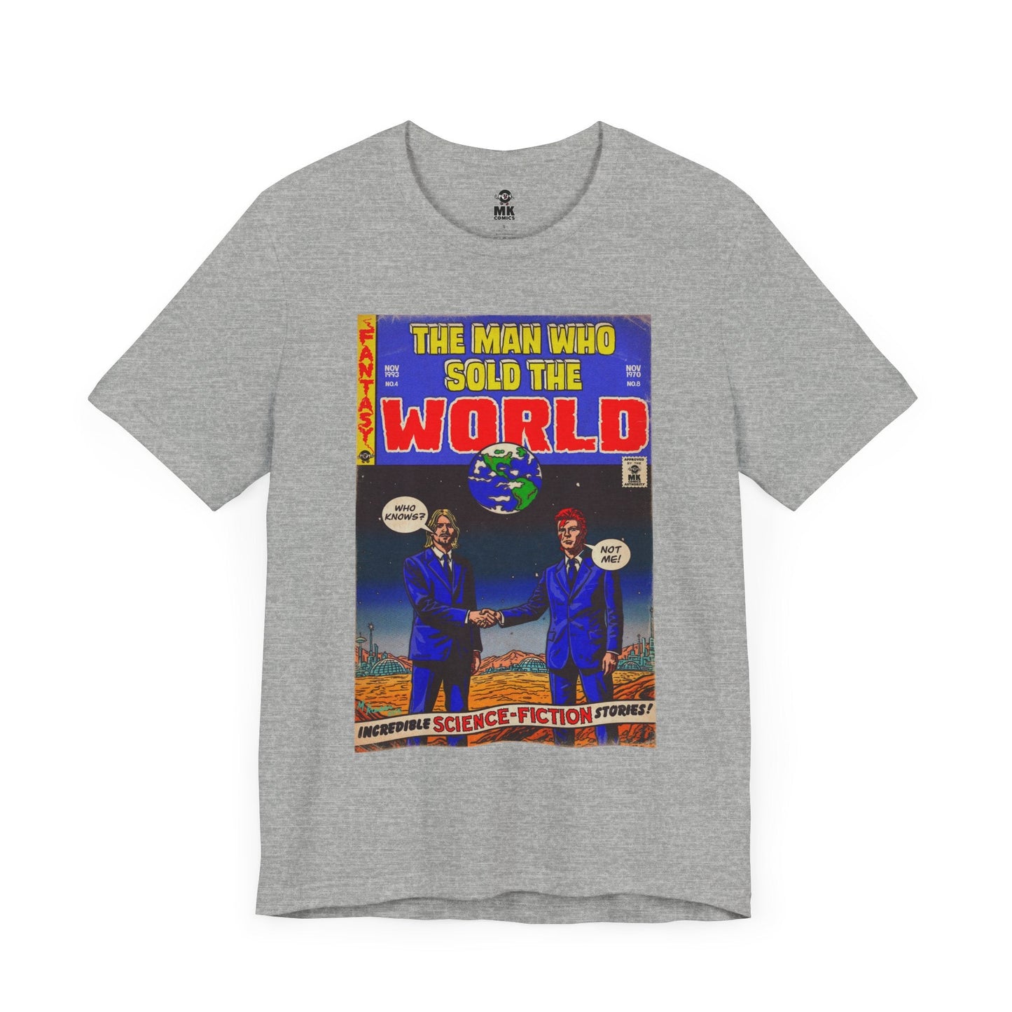 Bowie & Cobain The Man Who Sold the World Jersey Short Sleeve Tee Unisex