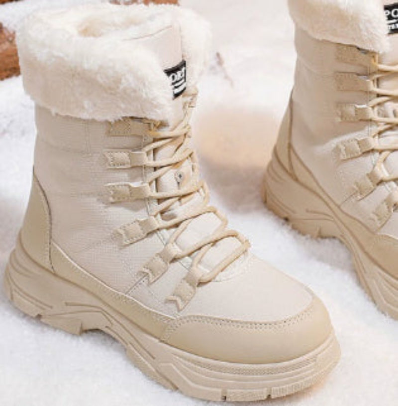 Fleece-Lined Chunky Sole Warm Casual Winter Comfort Shoes Women’s