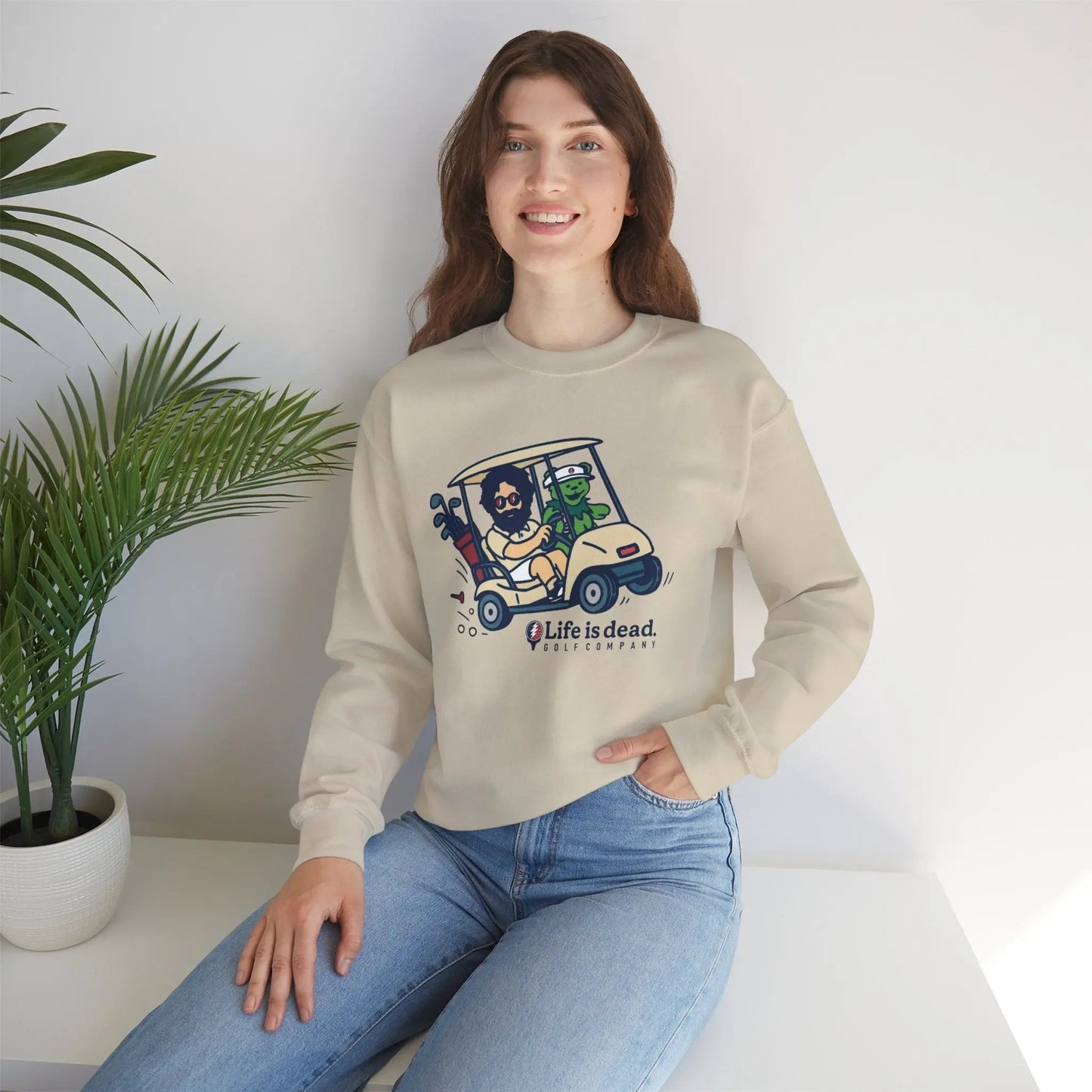 Life is dead. Crewneck Sweatshirt Unisex Heavy Blend Crewneck Sweatshirt Gildan