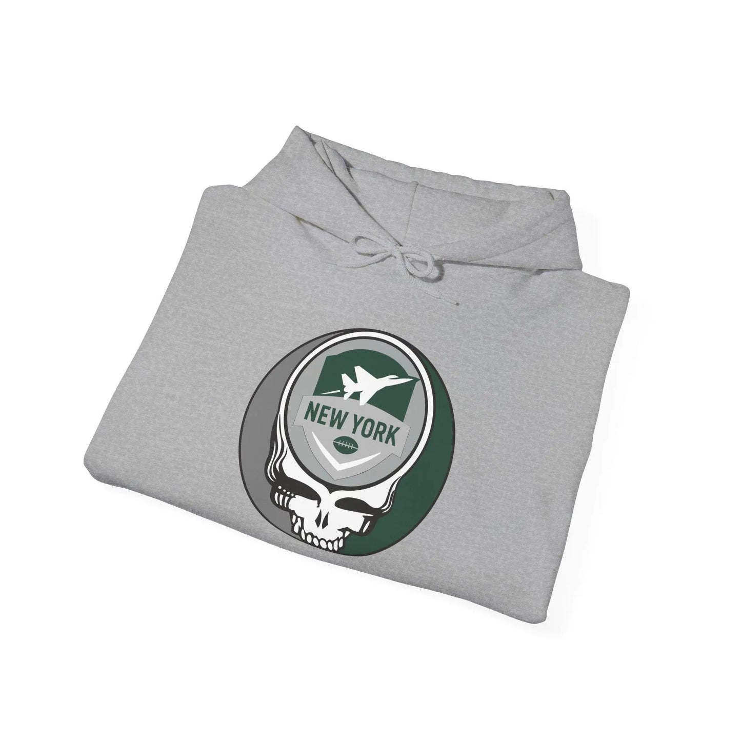 New York Jets Stealie Hoodie Grateful Dead Hooded Sweatshirt The Gridiron Collection