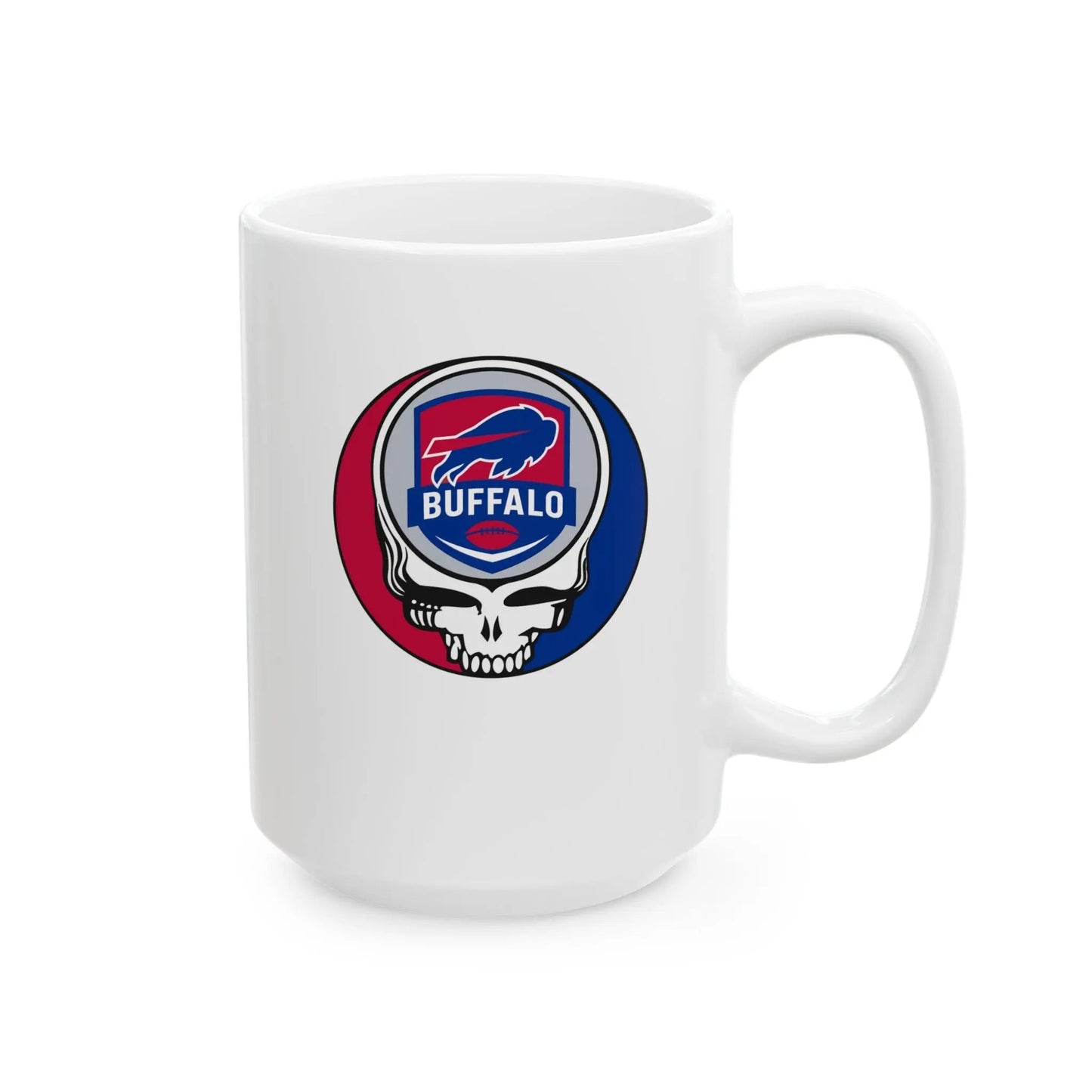 Buffalo Bills Stealie Ceramic Coffee Mug White Durable The Gridiron Collection
