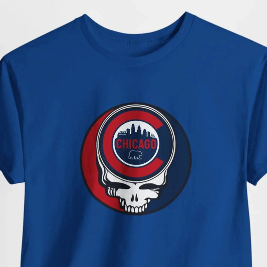 Chicago Cubs Steal Your Face T-Shirt The Ballpark Collection Grateful Dead MLB