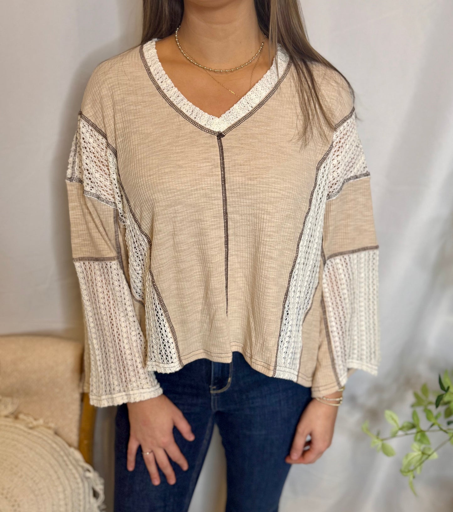 Crochet Layla Slouchy Knit Top Sweet Jude Boutique