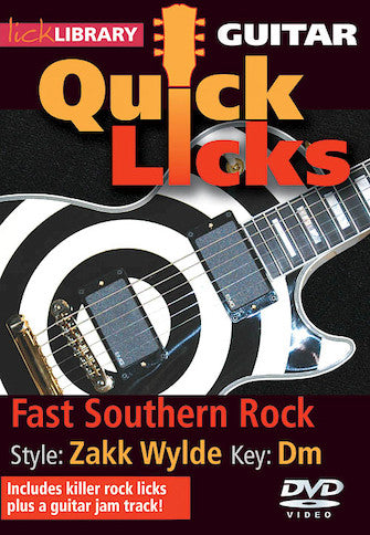 Fast Southern Rock Dm Quick Licks DVD Zakk Wylde