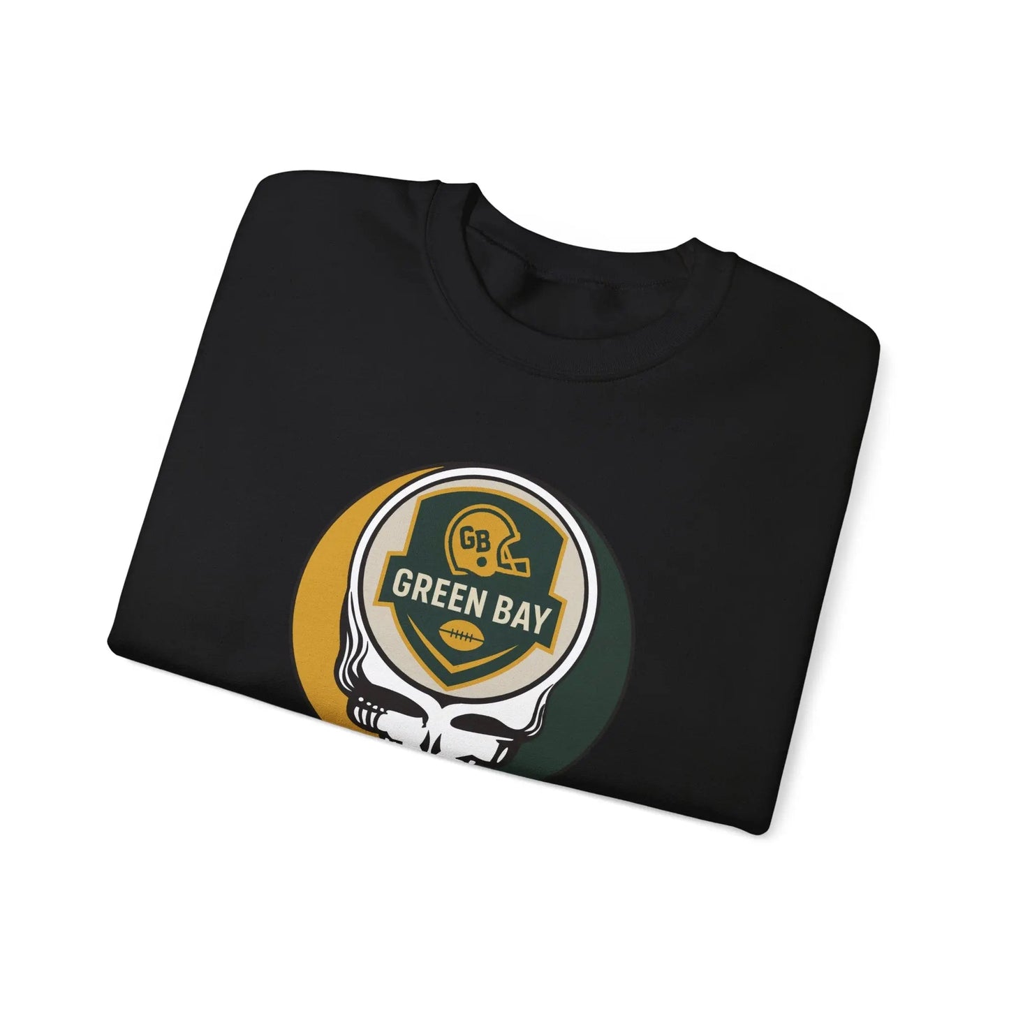 Green Bay Packers Grateful Dead Stealie Crewneck Sweatshirt The Gridiron Collection