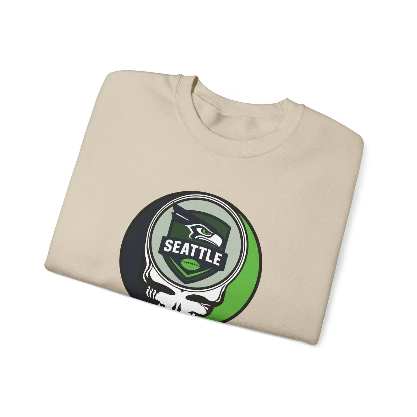 Seattle Seahawks Grateful Dead Stealie Crewneck Sweatshirt Heavy Blend The Gridiron Collection