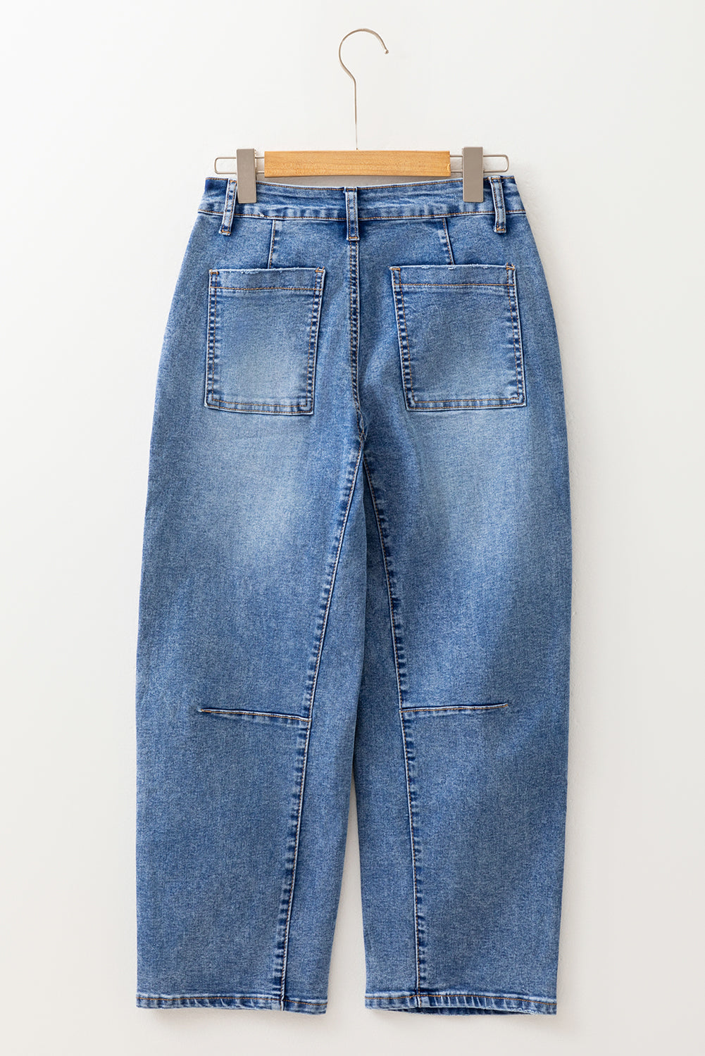 Dusk Blue High Waist Ankle Cropped Jeans