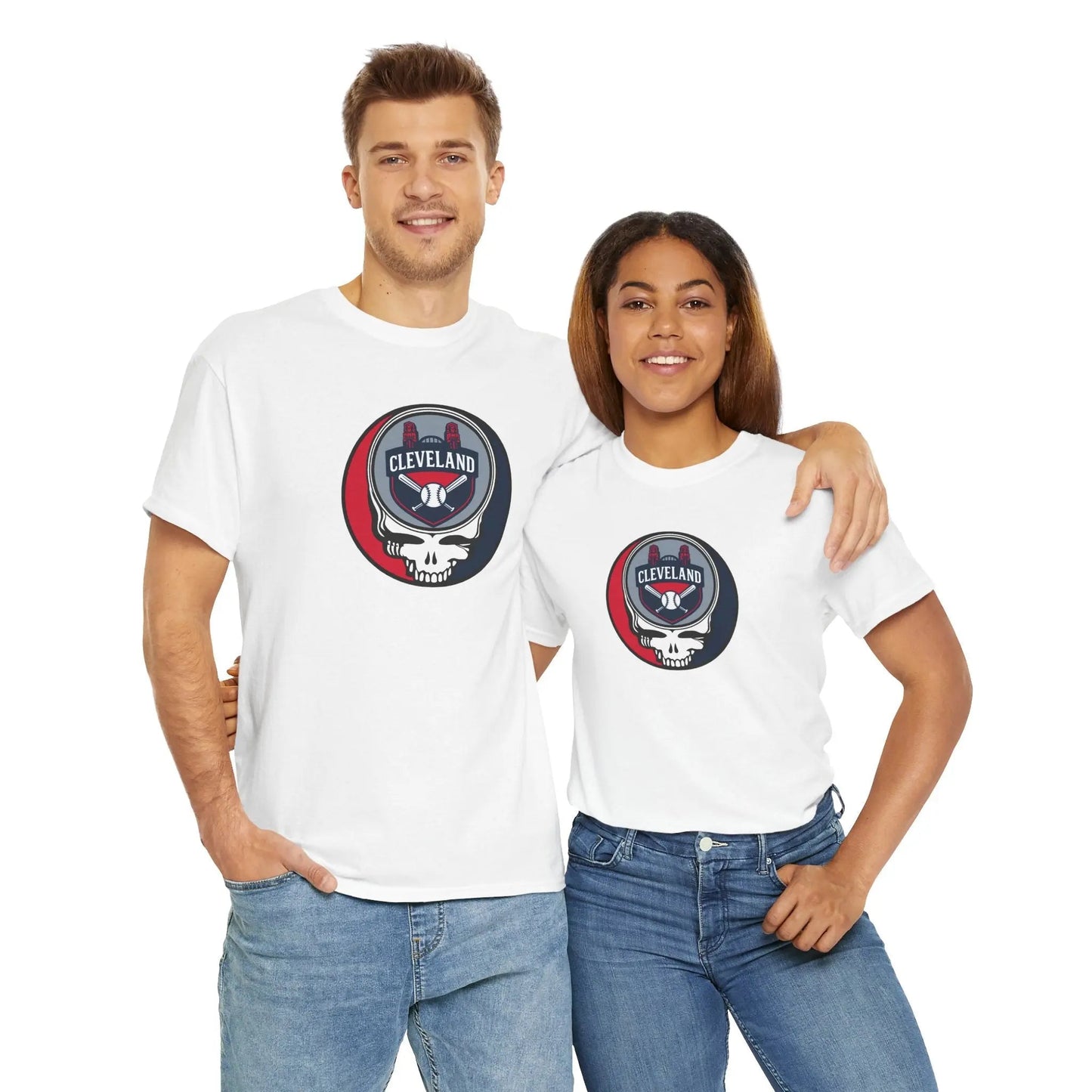 Grateful Dead Steal Your Face T-Shirt Cleveland Guardians Baseball Edition