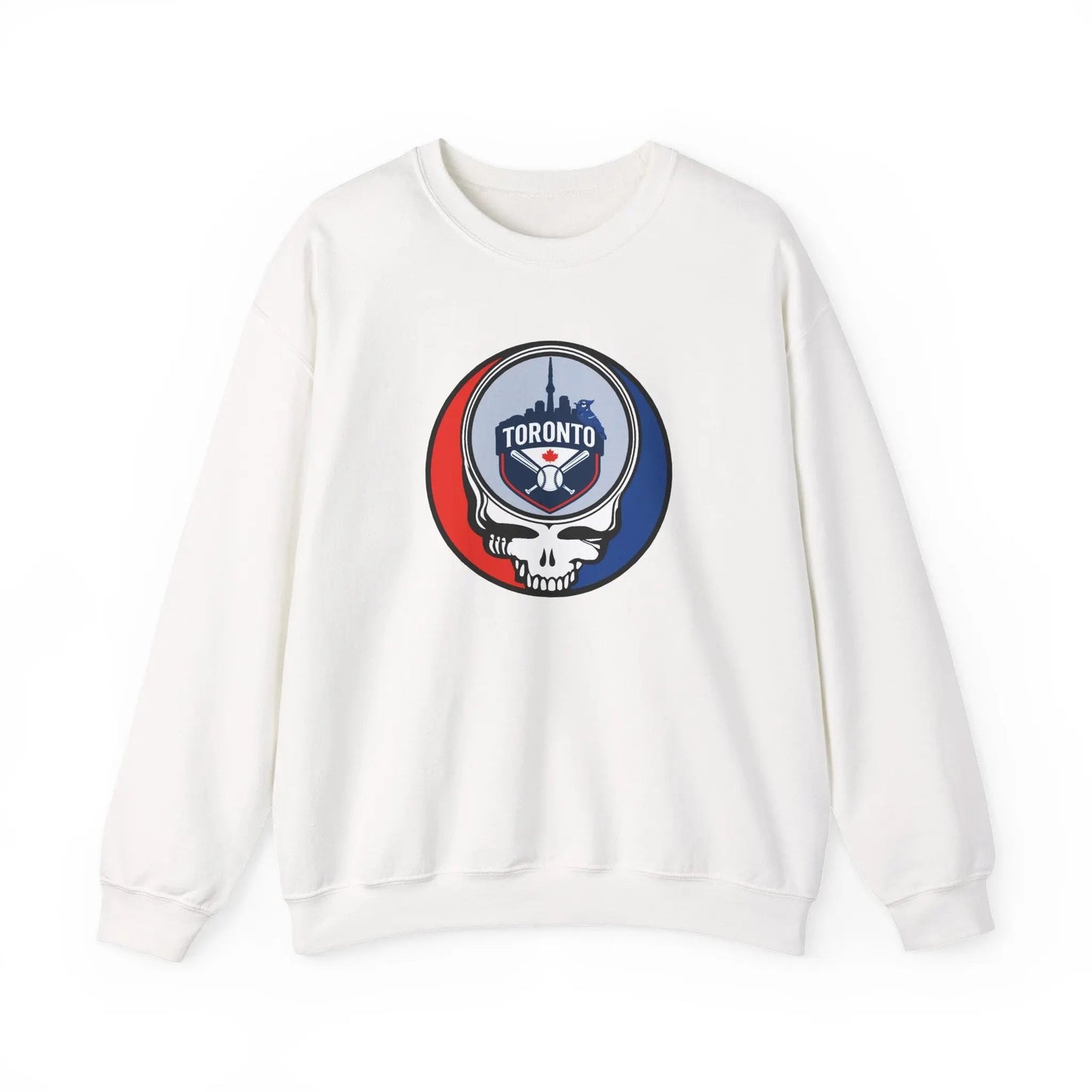 Grateful Dead Stealie Crewneck Sweatshirt Toronto Baseball Edition MLB