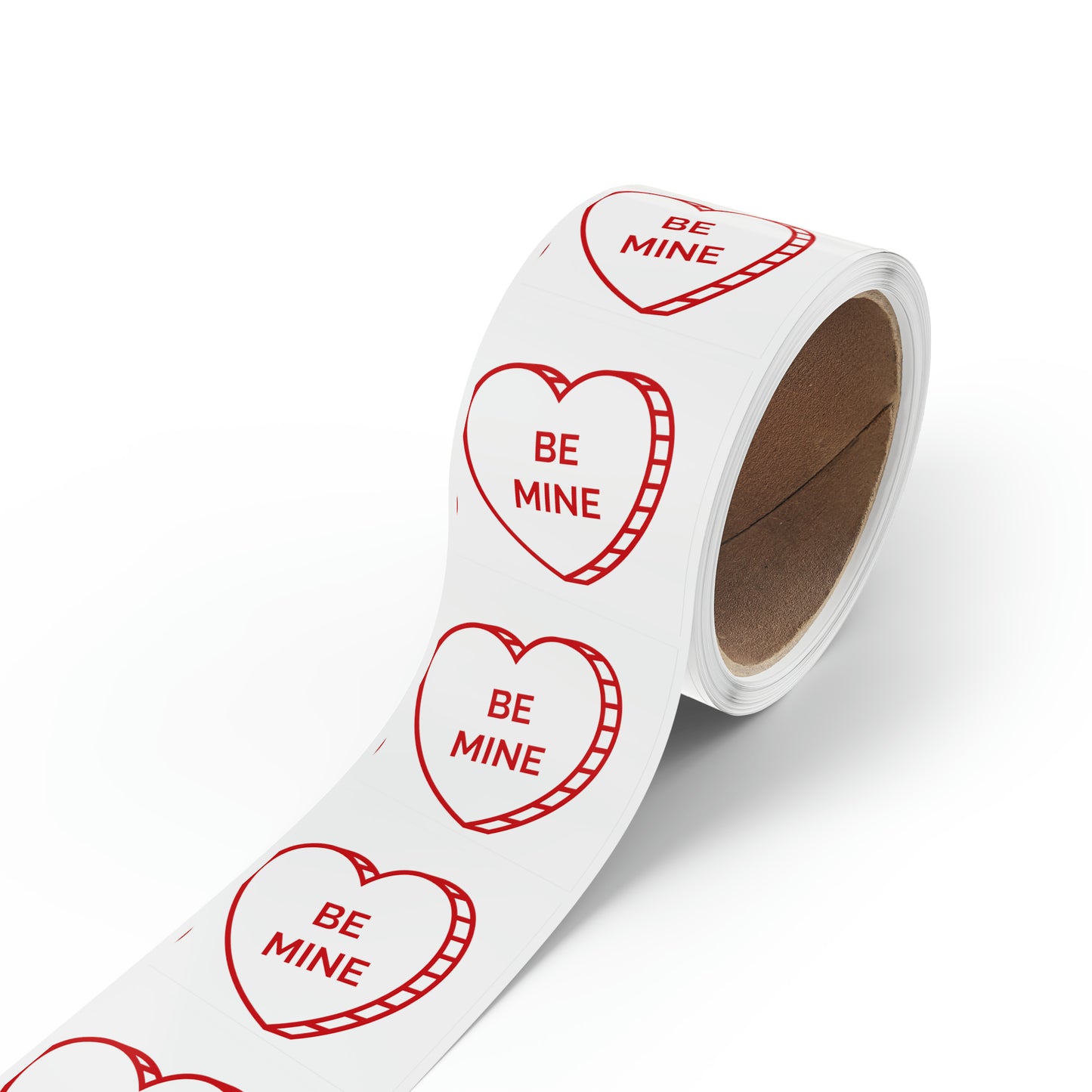 Valentine's day Be mine heart Square Sticker Label Roll