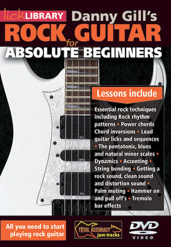 Rock Guitar Essential Techniques DVD for Absolute Beginners Licklibrary