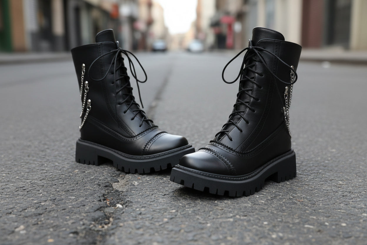 Women’s Chunky Heel Mid-Calf Dr. Style Boots Large Size Fall & Winter Boot