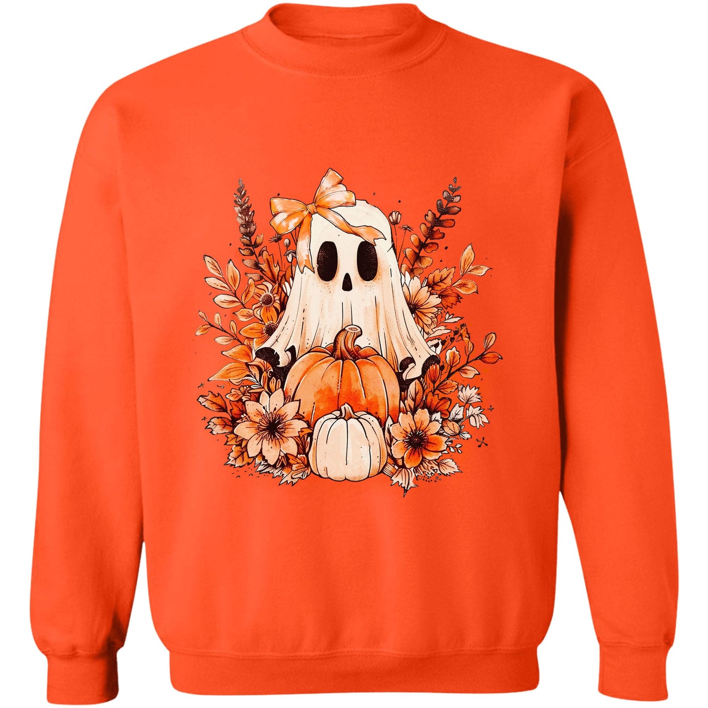 Retro Ghost Pumpkin, Spooky Ghost Shirt, Fall Halloween Shirt, Halloween Sweatshirt T1337