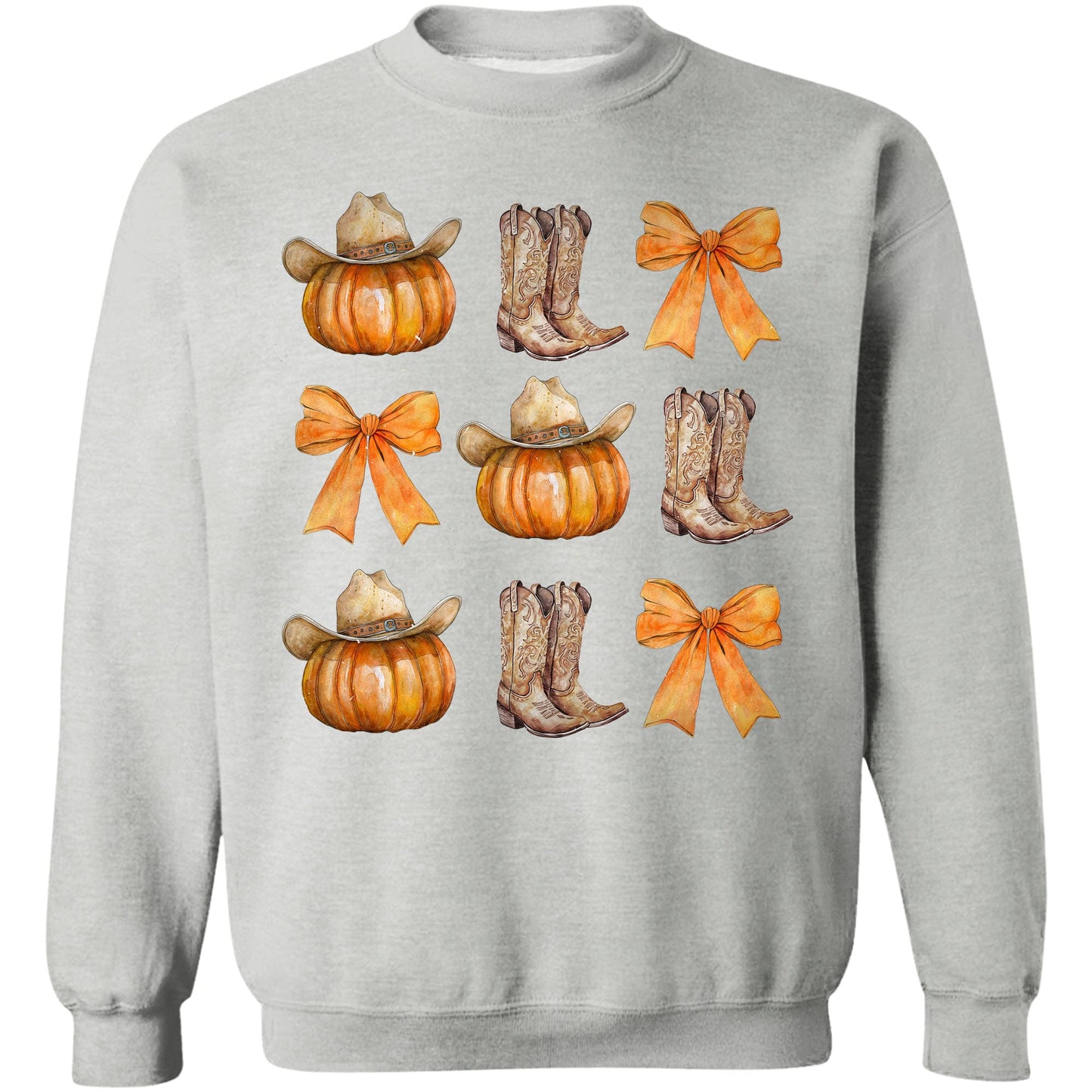 Western Fall Pumpkin Bowtie Shirt, Fall Season Shirt, Fall Autumn Shirt, Halloween Shirt, Halloween Sweatshirt T1340