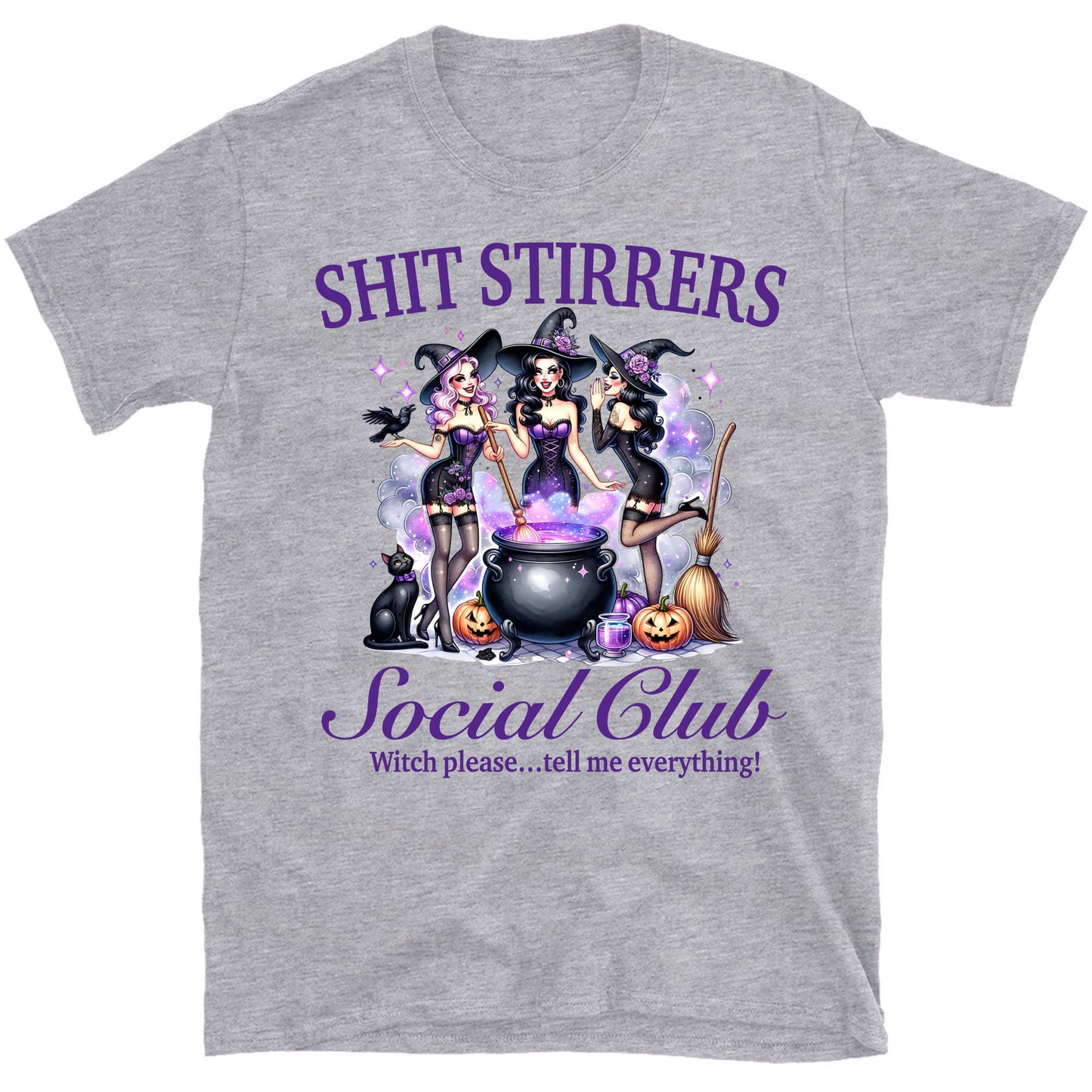 Shit Stirrers Social Club Shirt, Witches Halloween Shirt, Spooky Halloween Shirt, Halloween Sweatshirt T1350