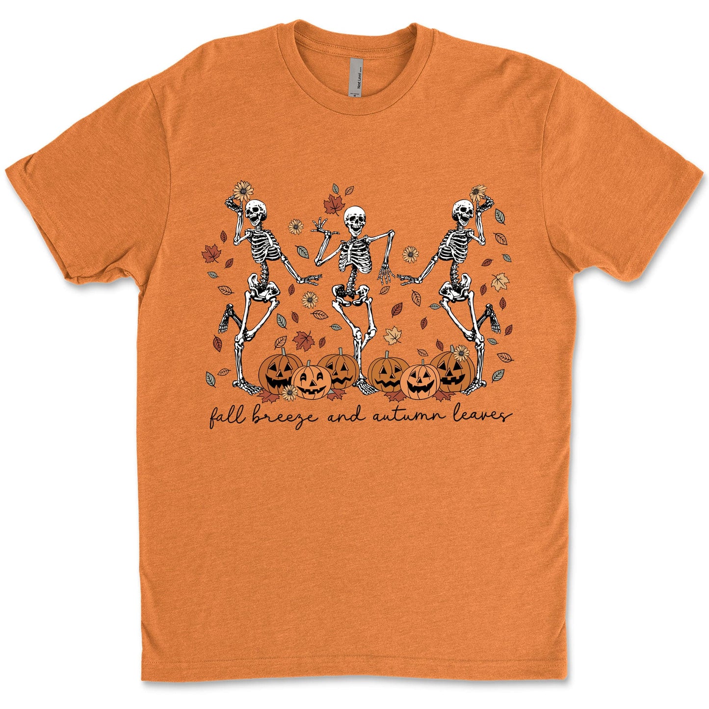 Fall Breeze And Autumn Leaves Shirt, Halloween Skeleton Shirt, Funny Halloween Shirt, Halloween Sweatshirt T1357