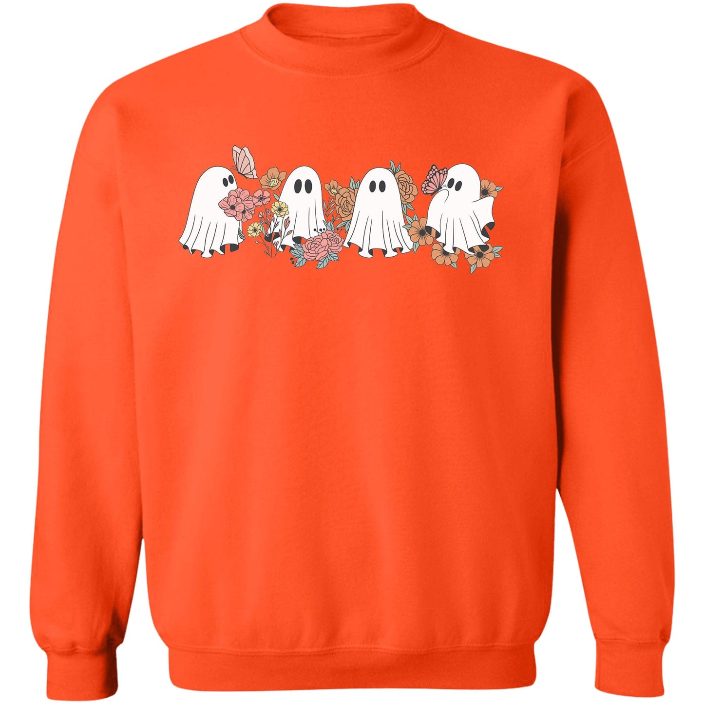 Retro Floral Ghosts Shirt, Cute Halloween Shirt, Halloween Sweatshirt T1358