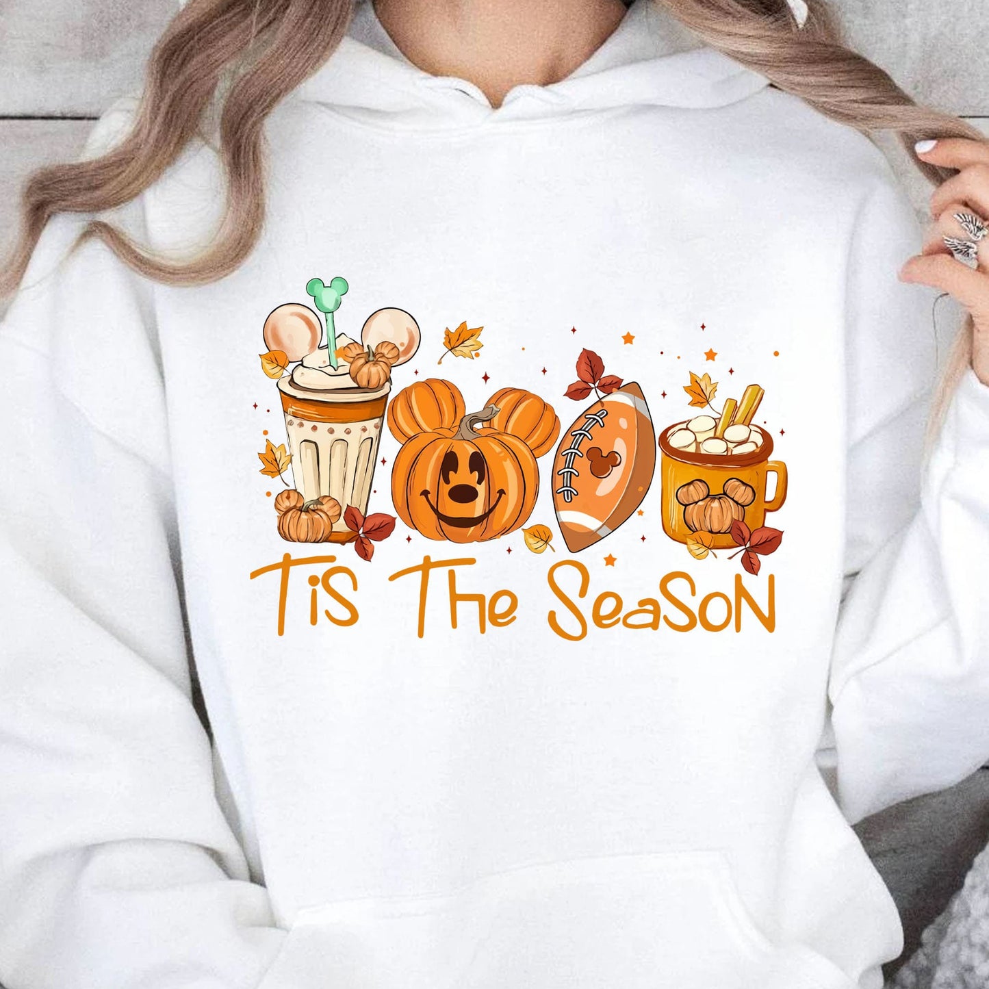 Tis The Season Shirt, Football Halloween Shirt, Pumpkin Spice Shirt, Mouse Pumpkin Shirt, Autumn Halloween Sweatshirt T1360