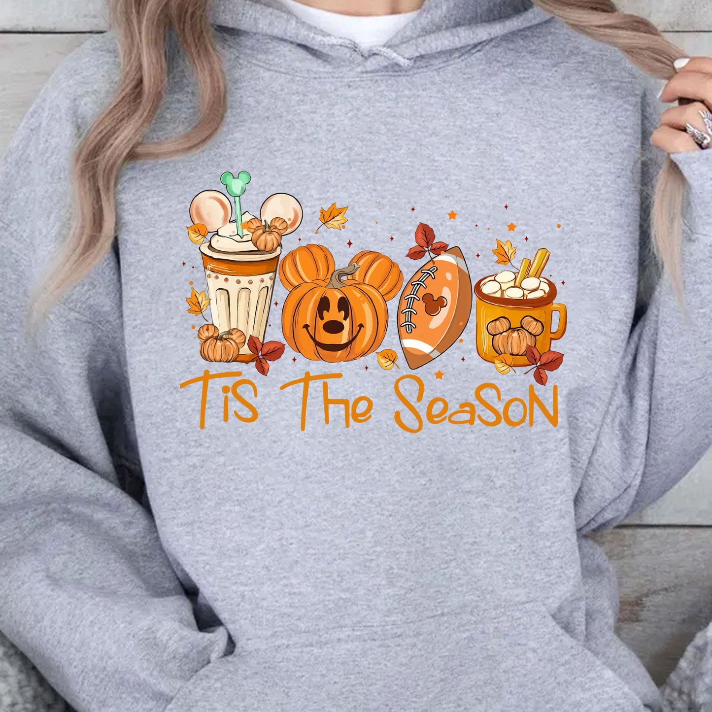Tis The Season Shirt, Football Halloween Shirt, Pumpkin Spice Shirt, Mouse Pumpkin Shirt, Autumn Halloween Sweatshirt T1360