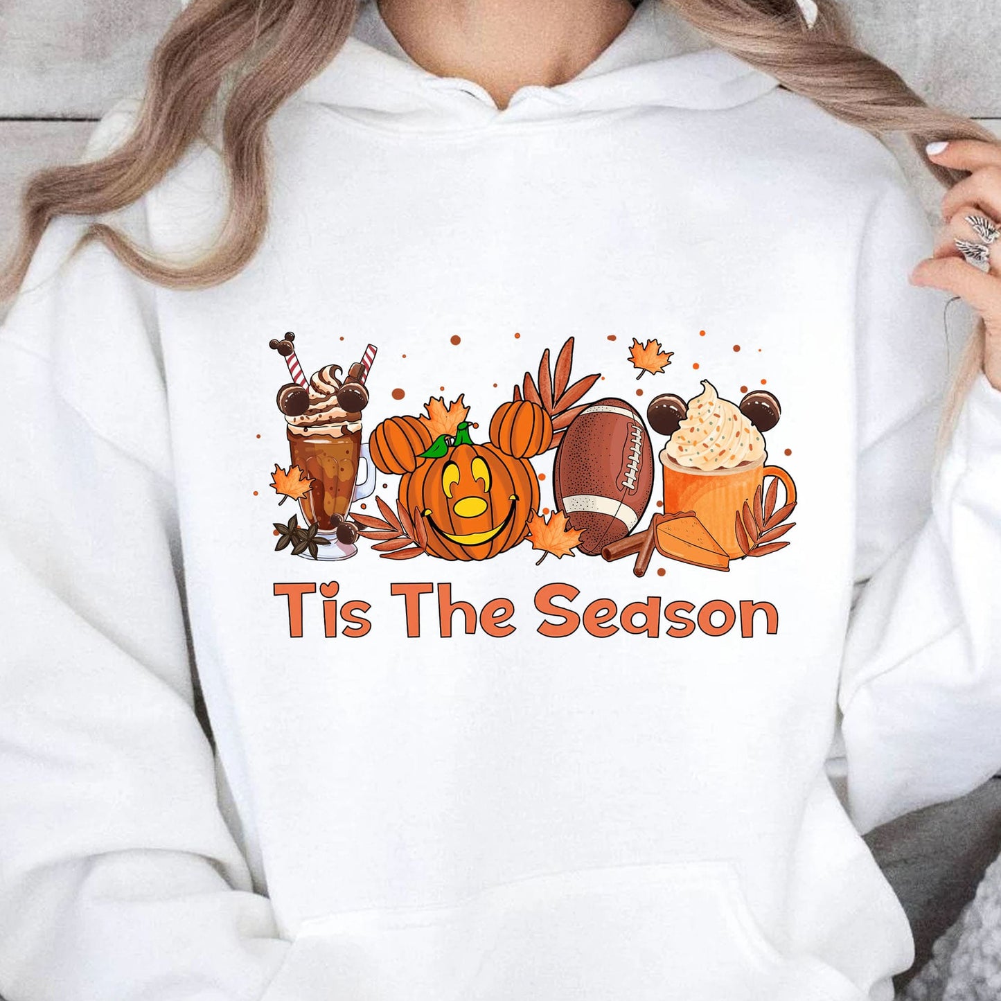 Tis The Season Shirt, Football Halloween Shirt, Pumpkin Spice Shirt, Mouse Pumpkin Shirt, Autumn Halloween Sweatshirt T1361