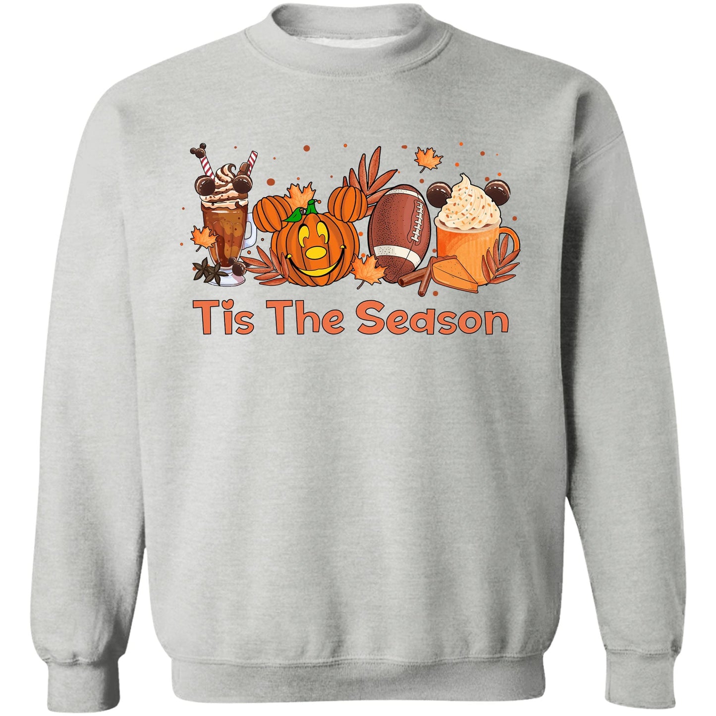 Tis The Season Shirt, Football Halloween Shirt, Pumpkin Spice Shirt, Mouse Pumpkin Shirt, Autumn Halloween Sweatshirt T1361