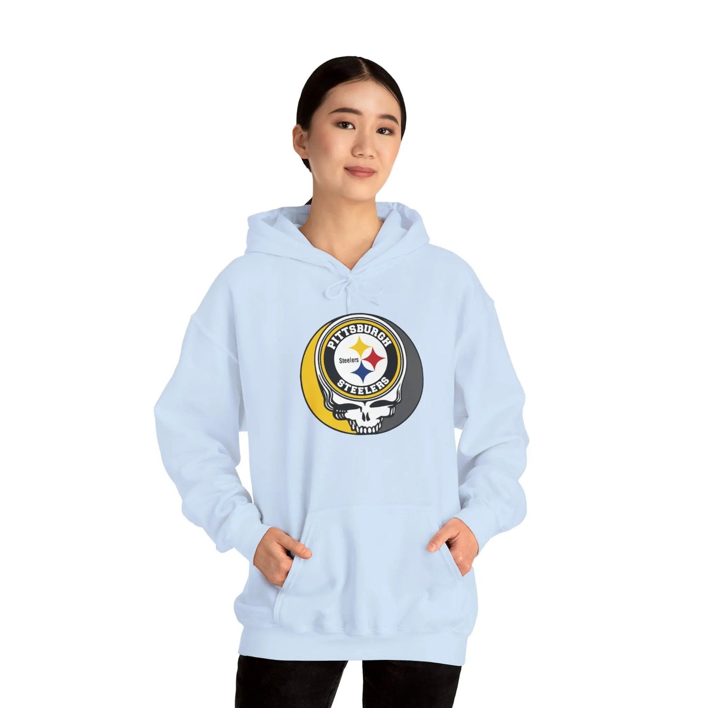 Pittsburgh Steelers Grateful Dead Hoodie Medium-Heavy Fabric Sweatshirt