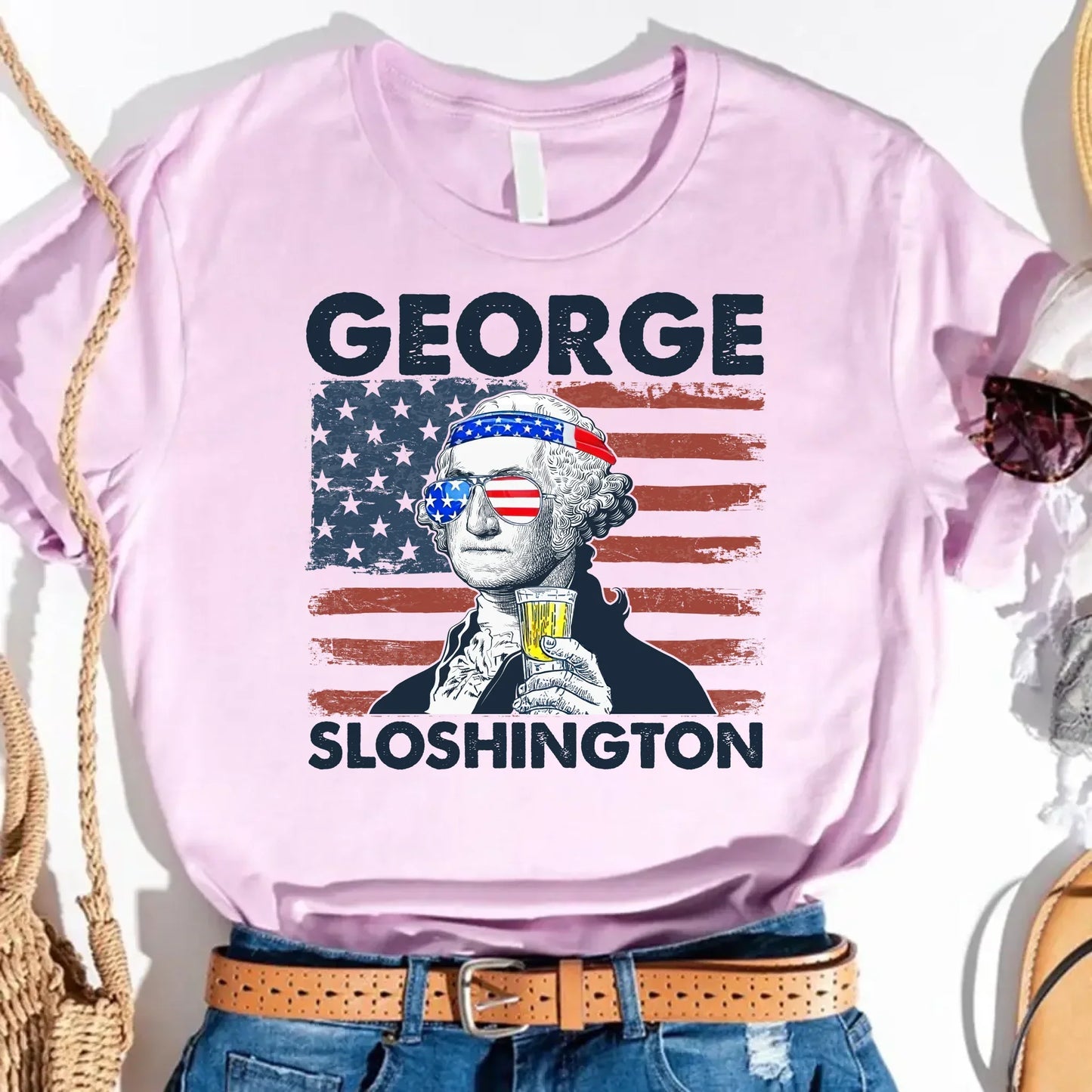 George Sloshington 4th of July Drinking Party Shirt