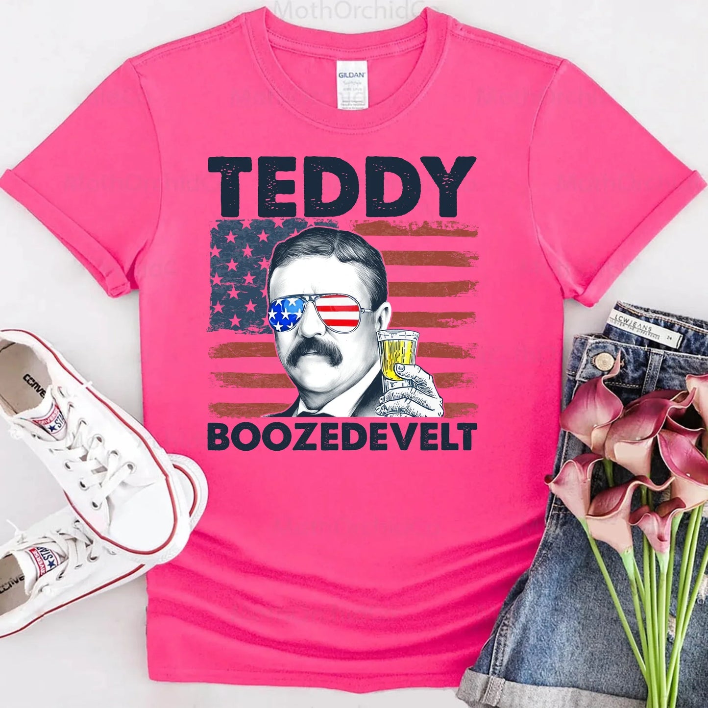 Teddy Boozedevelt 4th of July Shirt – Roosevelt Party Drinking Tee