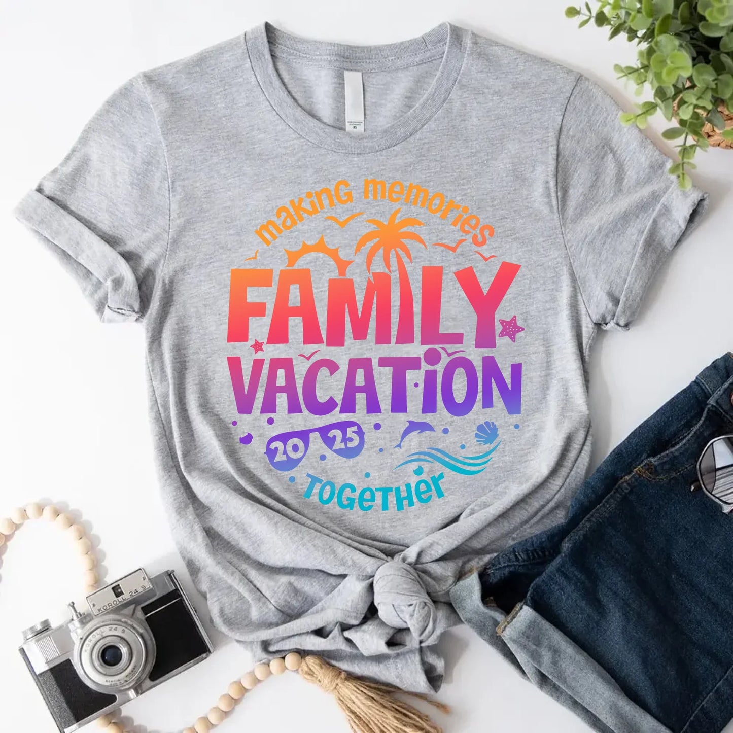 Family Vacation 2025 Matching Shirts Unisex Family Outfits