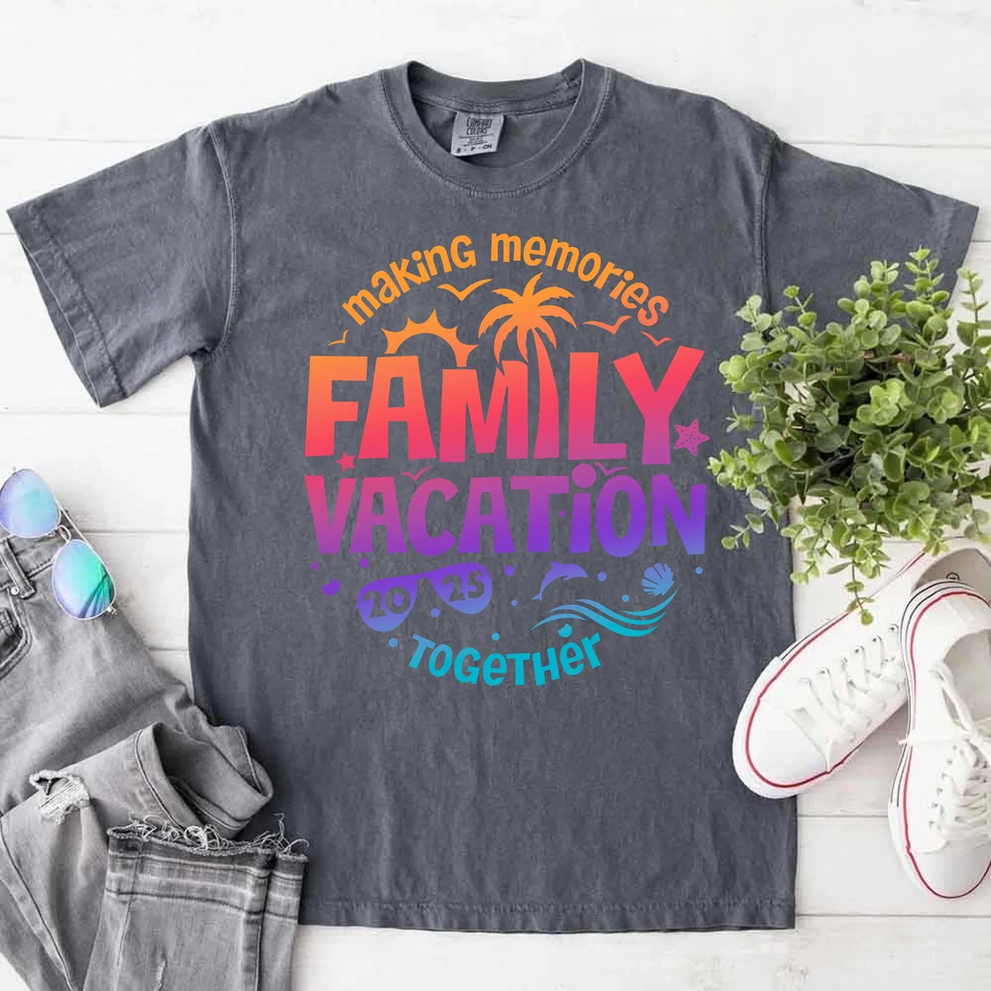 Family Vacation 2025 Matching Shirts Unisex Family Outfits