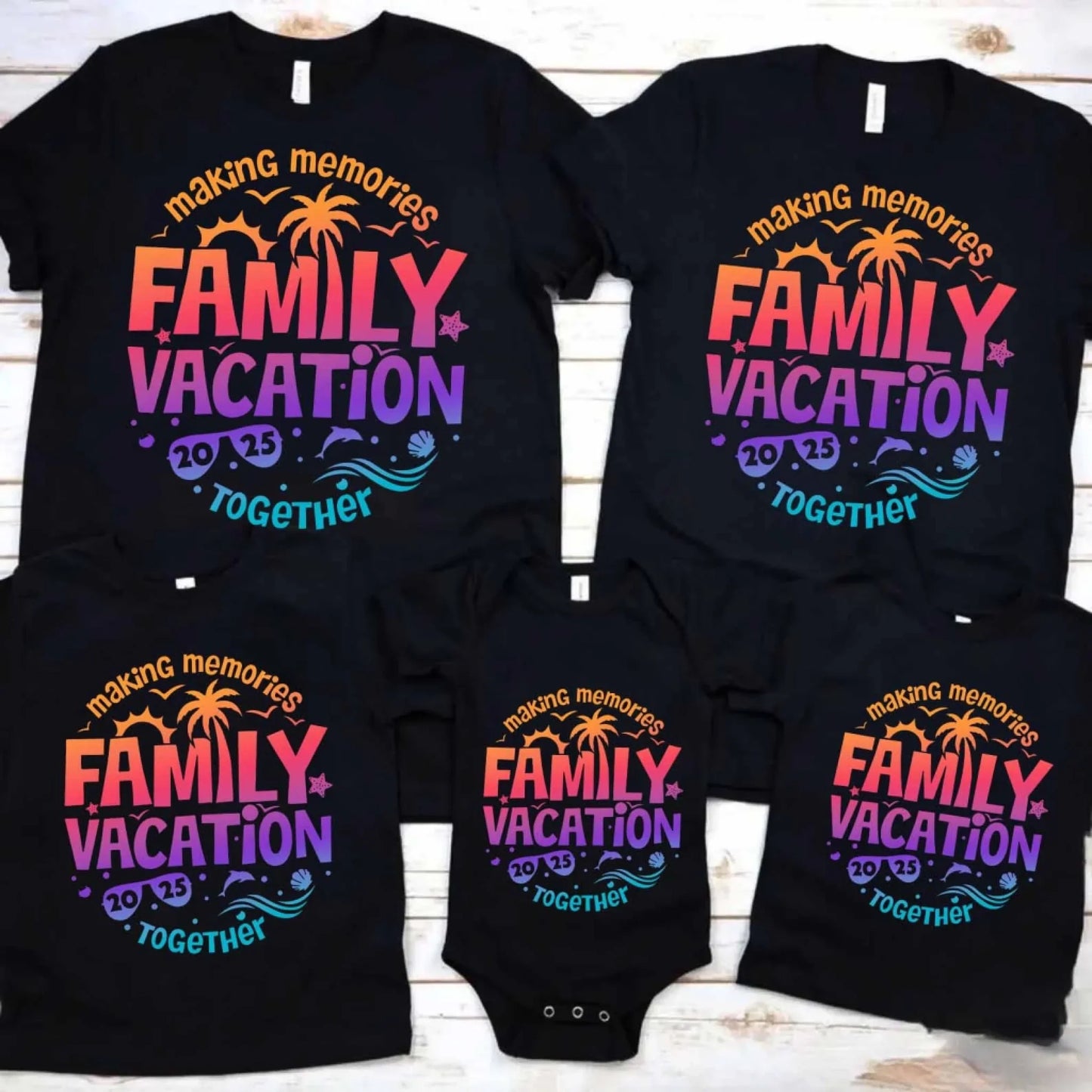 Family Vacation 2025 Matching Shirts Unisex Family Outfits
