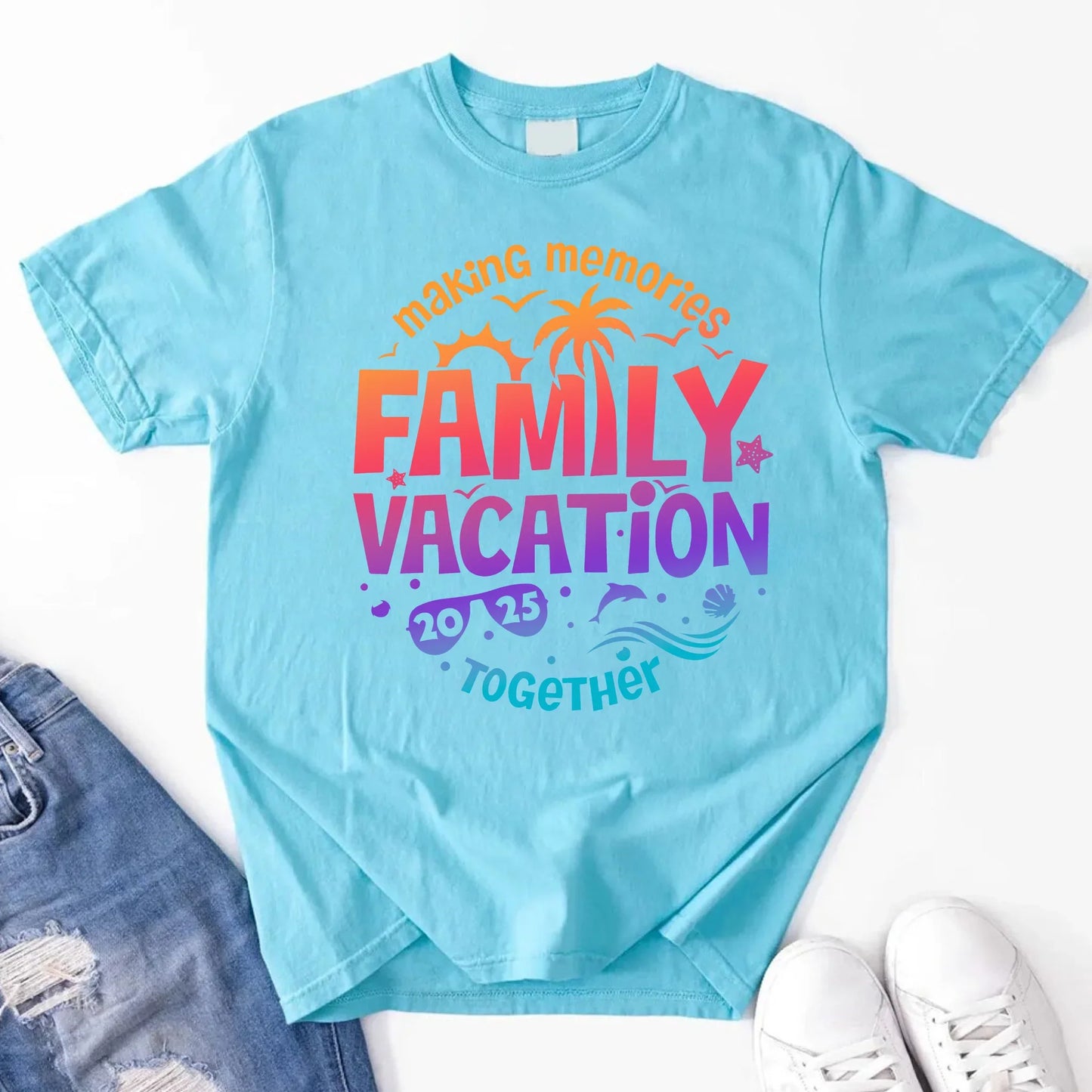 Family Vacation 2025 Matching Shirts Unisex Family Outfits