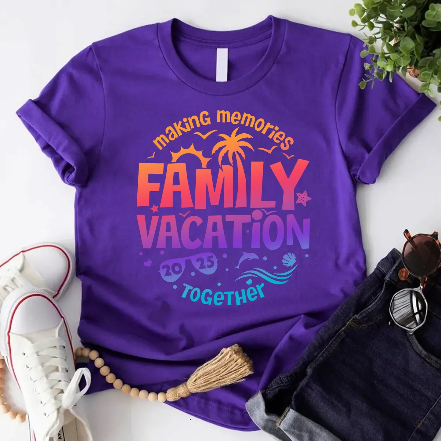 Family Vacation 2025 Matching Shirts Unisex Family Outfits