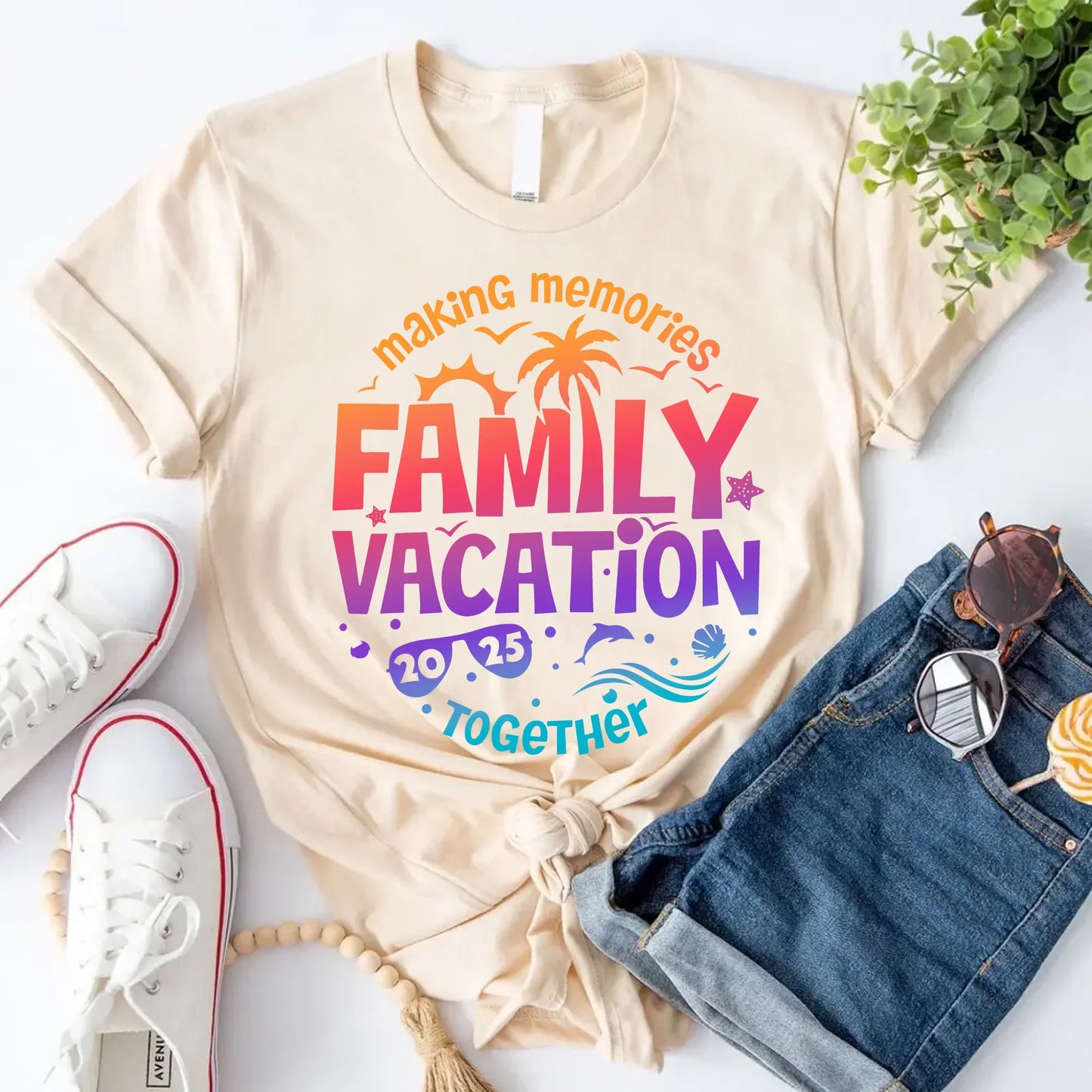 Family Vacation 2025 Matching Shirts Unisex Family Outfits