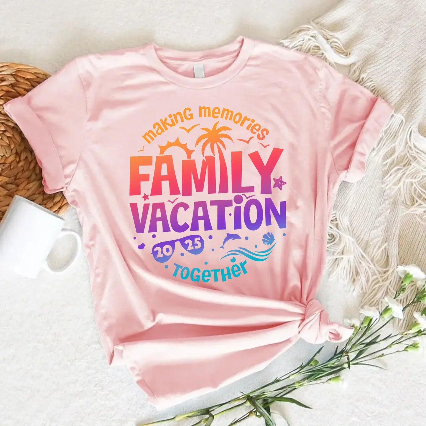 Family Vacation 2025 Matching Shirts Unisex Family Outfits