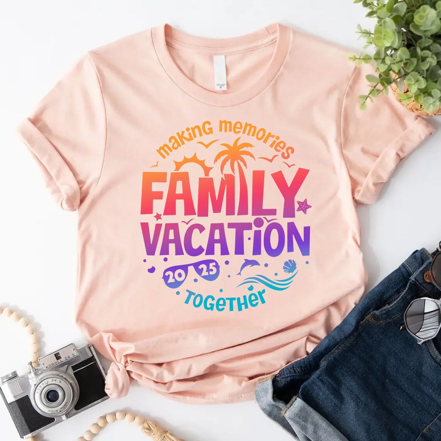 Family Vacation 2025 Matching Shirts Unisex Family Outfits