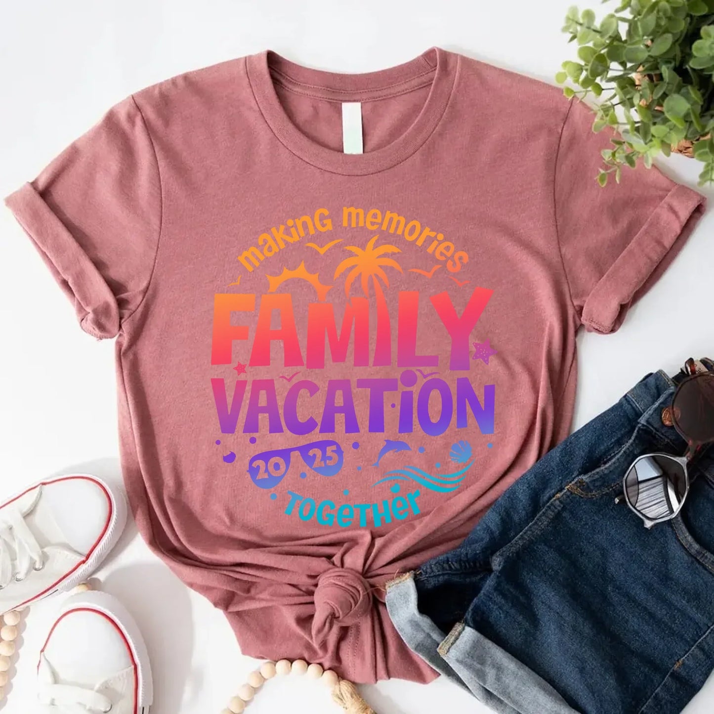 Family Vacation 2025 Matching Shirts Unisex Family Outfits