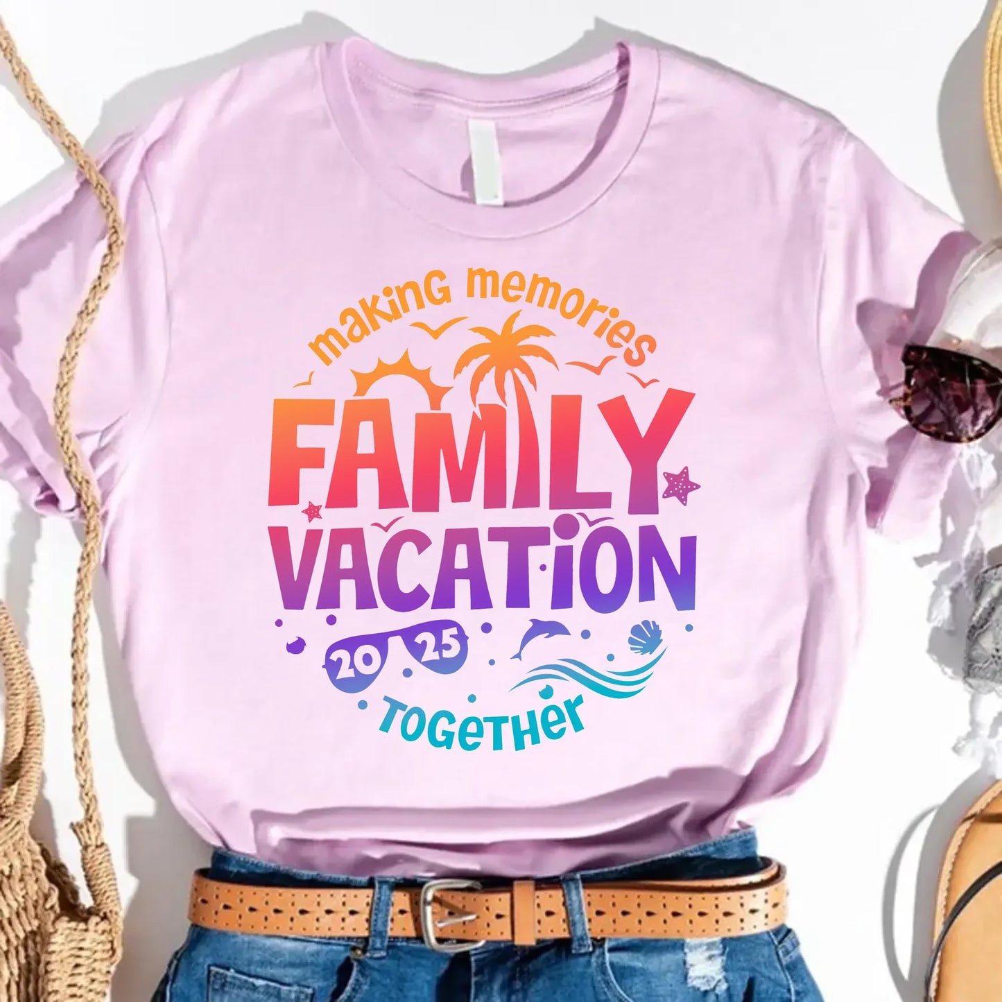 Family Vacation 2025 Matching Shirts Unisex Family Outfits