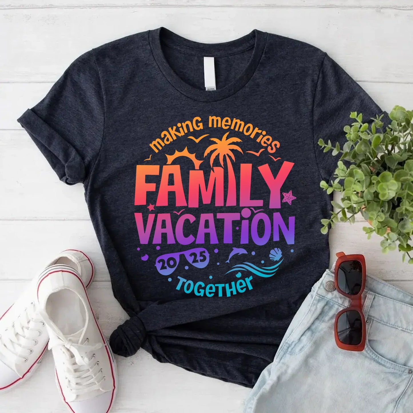 Family Vacation 2025 Matching Shirts Unisex Family Outfits